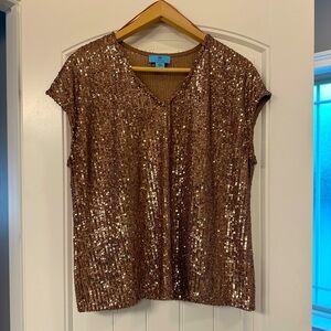 CeCe Medium Sequined Top